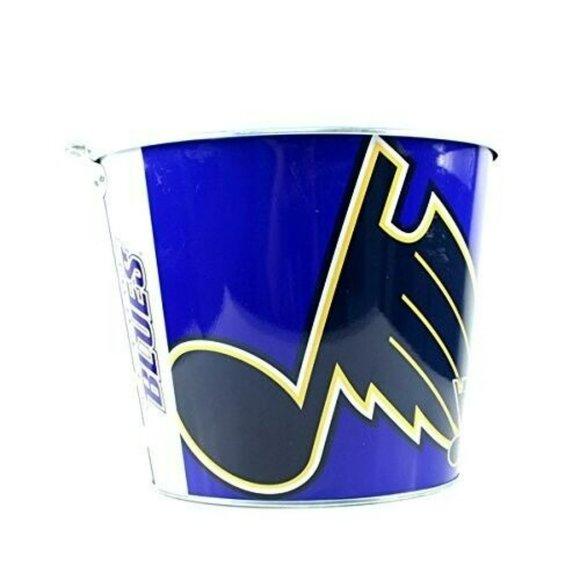ST LOUIS BLUES Hype Full Wrap Logo Ice Metal Bucket, 5-Quart W/ HANDLE New - Picture 9 of 9